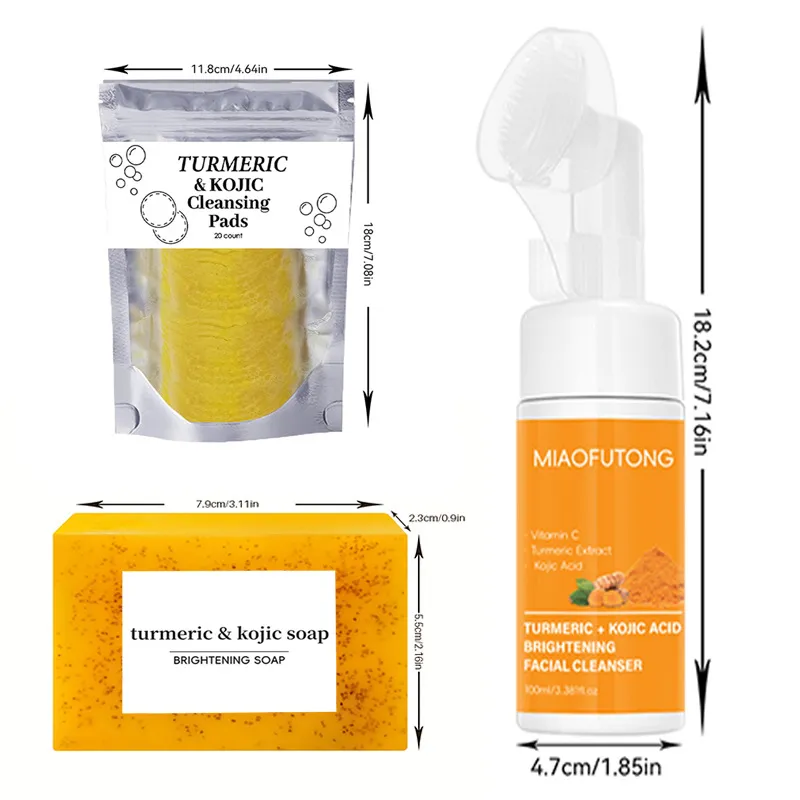 Turmeric Cleansing Mousse Facial Cleaning Pad - Ginger Three Pieces 20 Pieces
