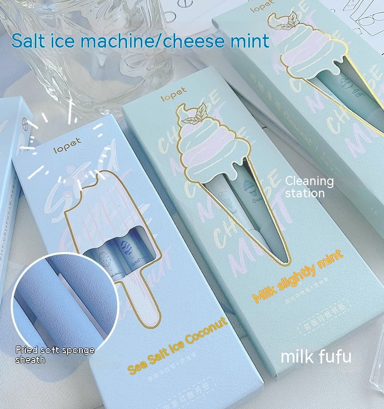 Learning Office Ice Cream Sponge Press Neutral Pen Double Headed Fluorescent - Image 1