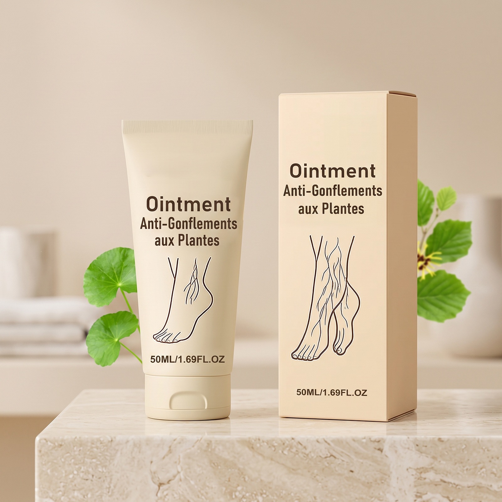 Crème de soin à base de plantes
