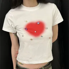 Y2g Love Diamond In The Debris Short Sleeve Slim Fit - White - View 1