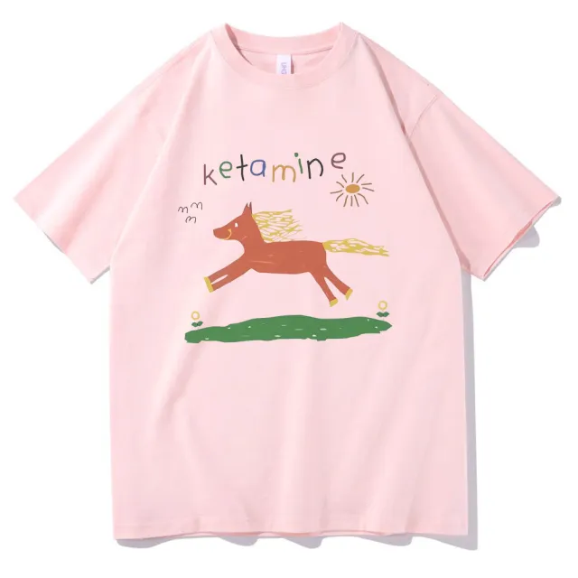 New Loose Print T shirt Summer Pink - Shop at LoveMi
