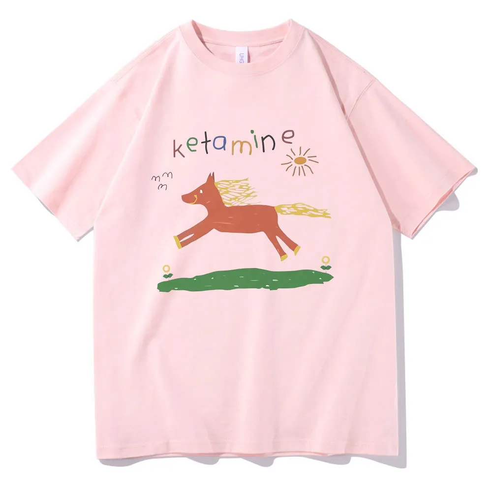 New Loose Print T-shirt Summer - Pink