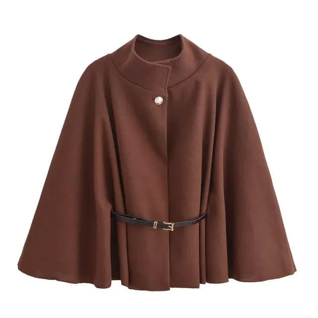 Spring Woolen Short Overcoat For Women Maroon - Shop at LoveMi