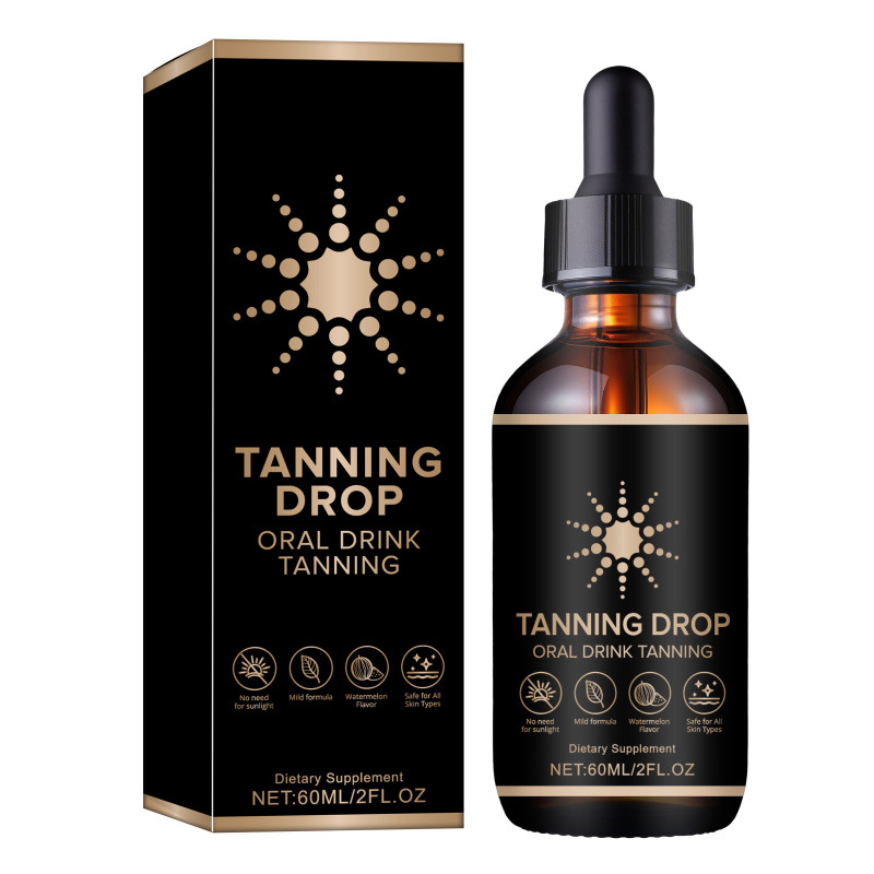 Wheat-Colored Skin Tanning Drops Sunbathing Serum
