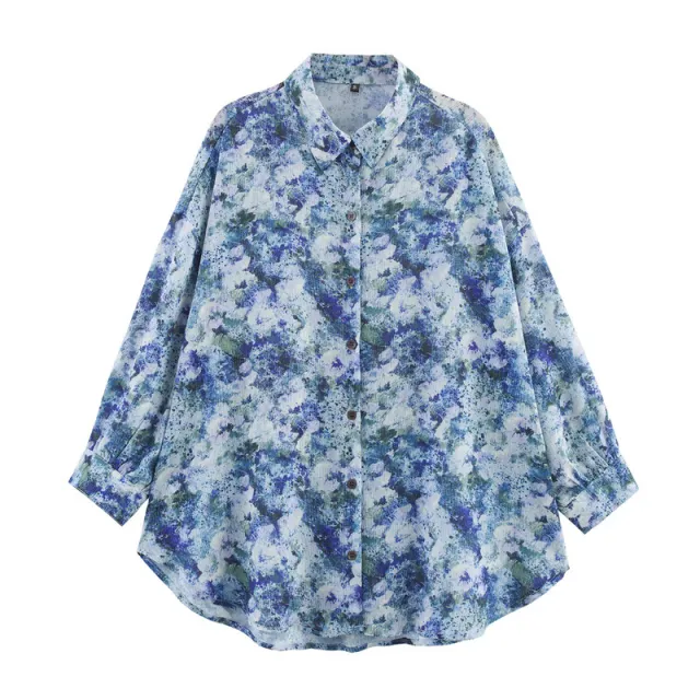 Tie dye Printed Chiffon Shirt Sun Protection Top - Shop at LoveMi