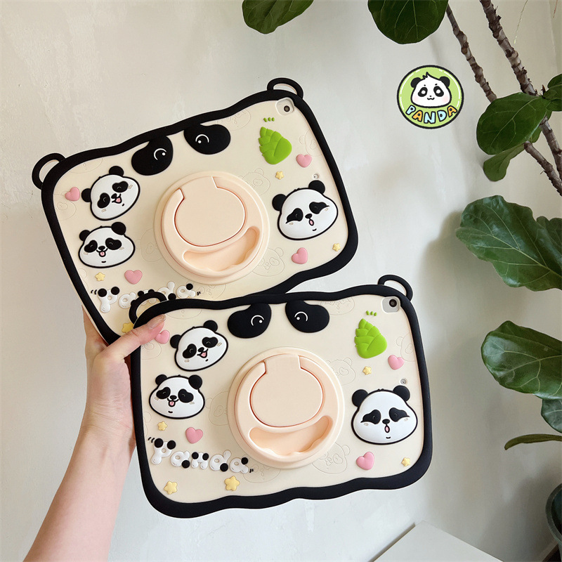 Title 9, Silicone Cartoon 360-degree Bracket Tablet Prot...