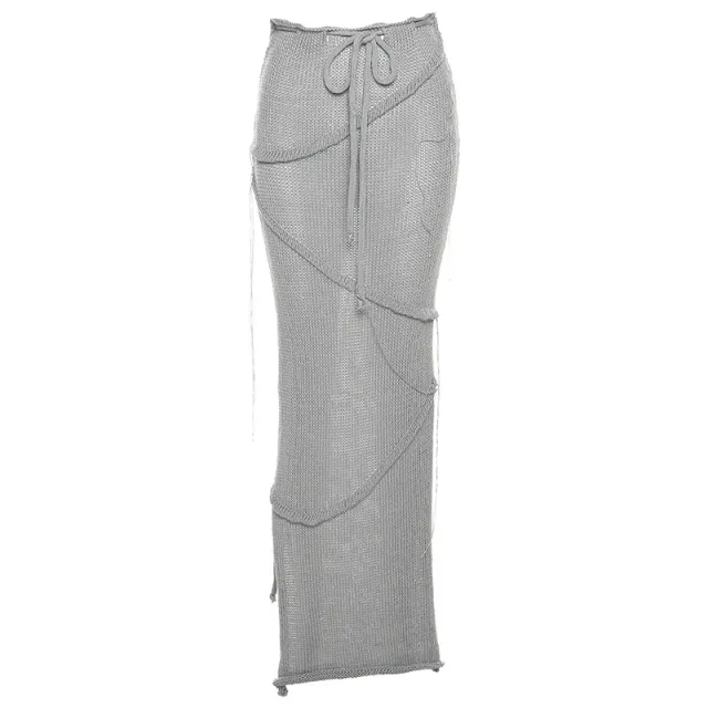 Bandeau Slim fit Backless Knitted Vest Skirt S - Shop at LoveMi
