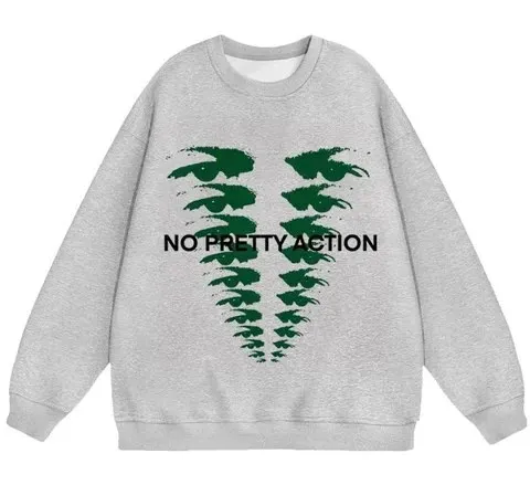 New Loose fitting Fleece Pullover Women Gray - Shop at LoveMi