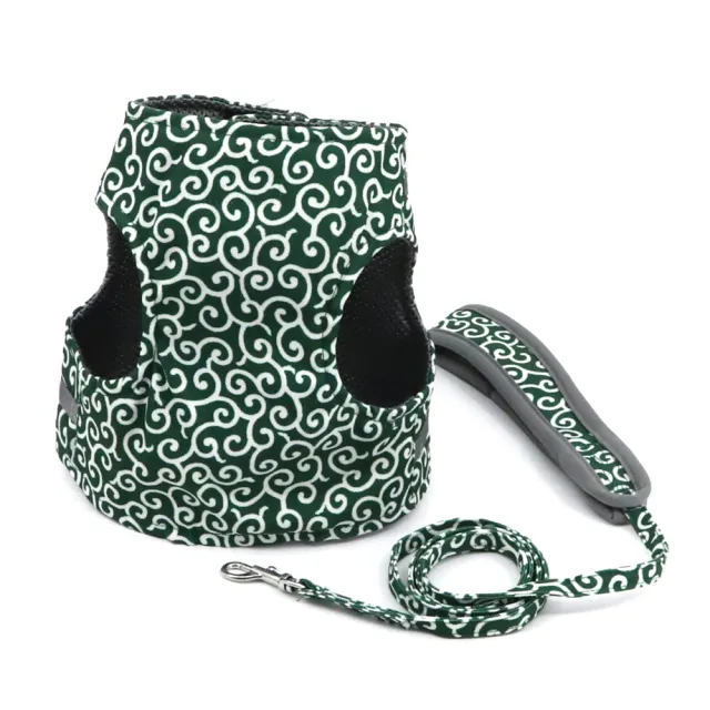 Pet Cat Puppy Dog Anti Breaking Loose Hand Holding Rope Vest Green - Shop at LoveMi