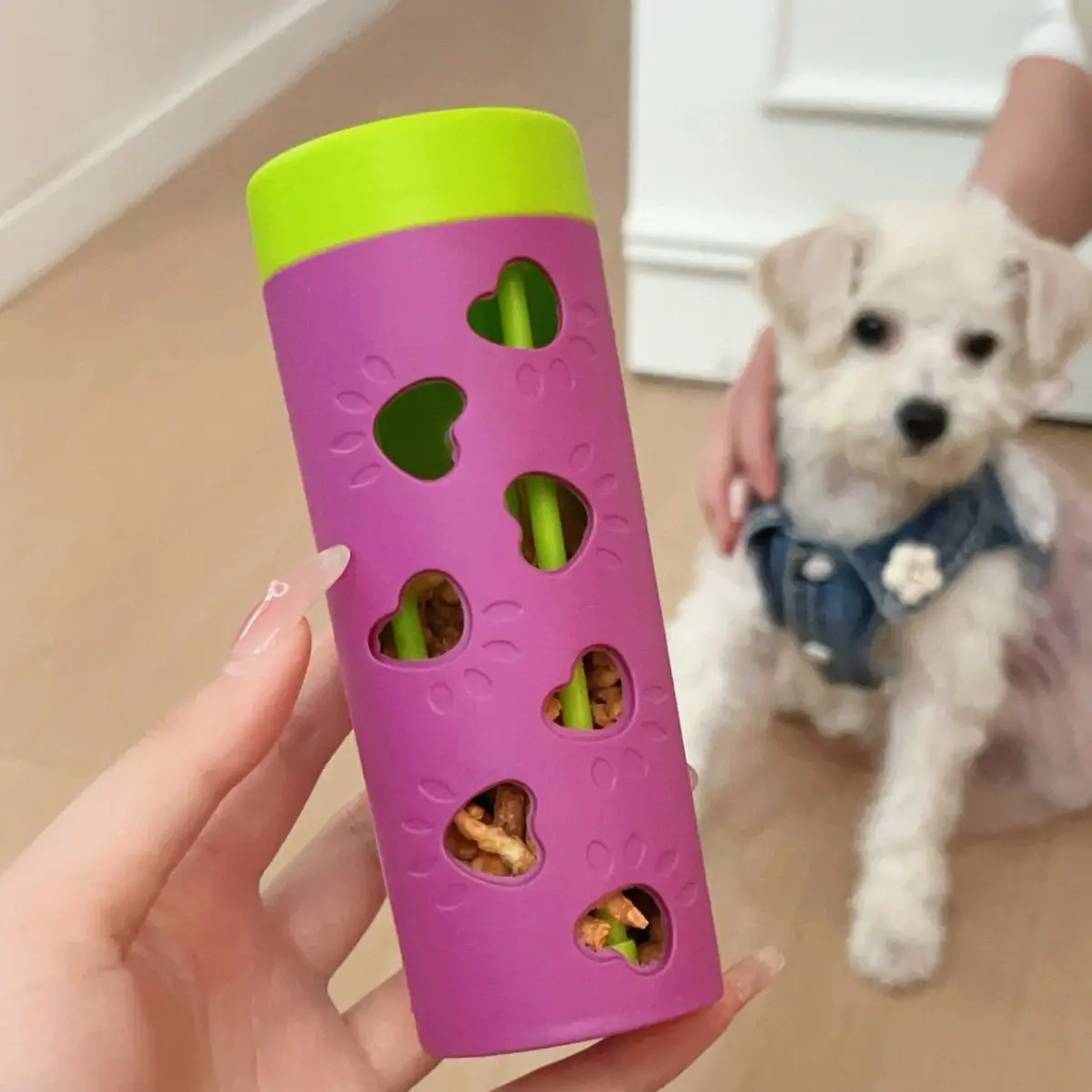 Cat And Dog Puzzle Chewable Hollow-out Treat-dispensing