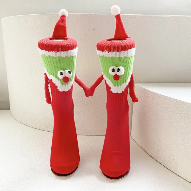 Christmas Children's Magnetic Hand Socks Red Santa Claus - Shop at LoveMi