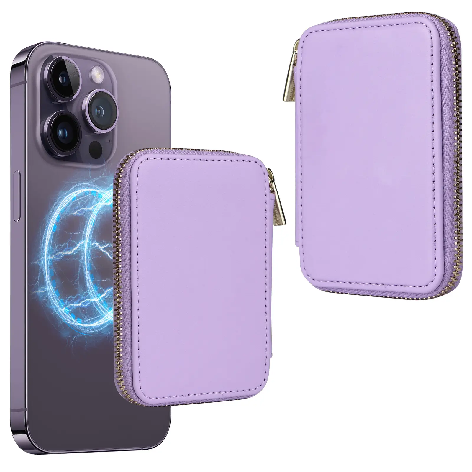 Magnetic-zip Anti-theft Cardholder With MagSafe Compatibility