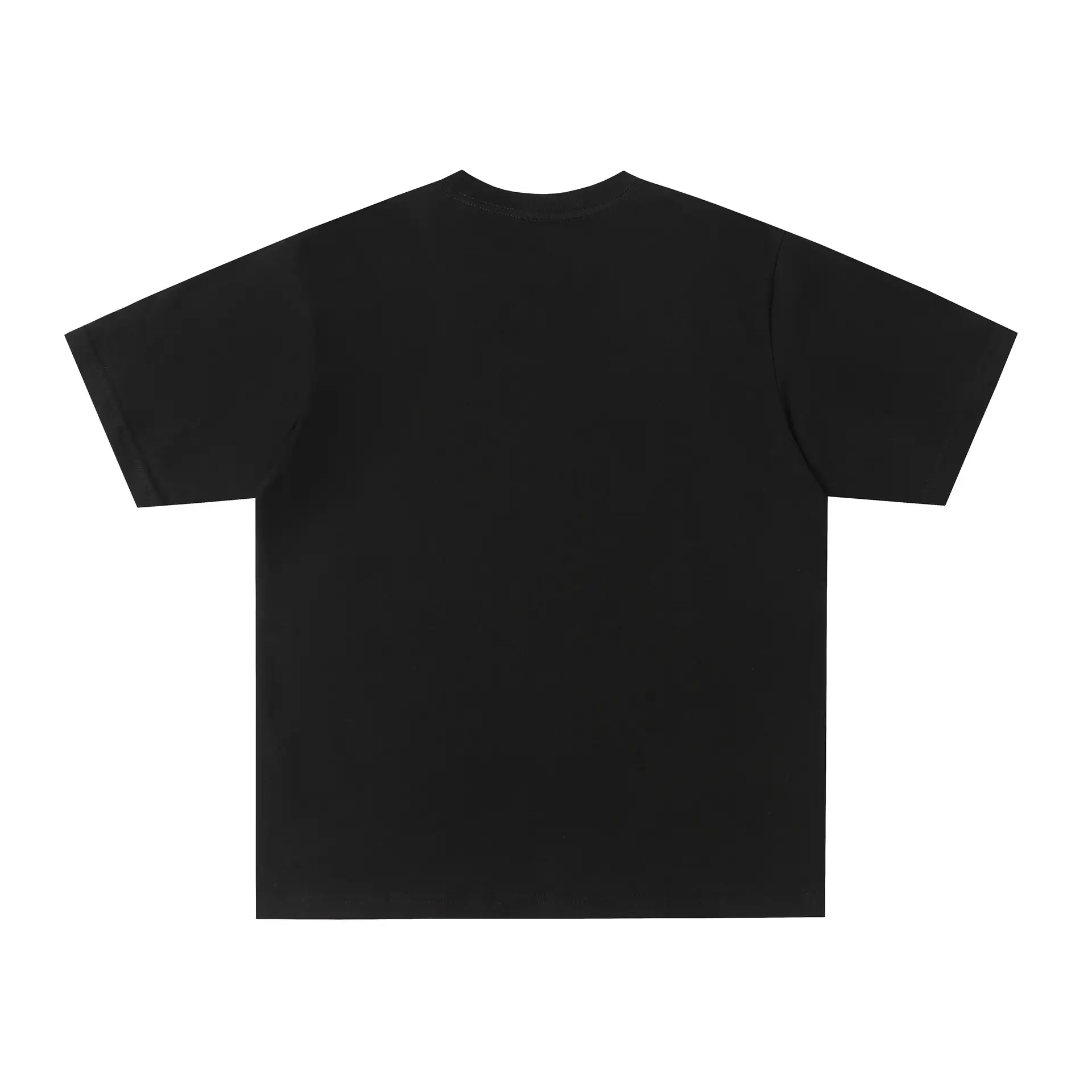 Retro Fashion Brand Contrast Color Stitching Round Neck Short-sleeved