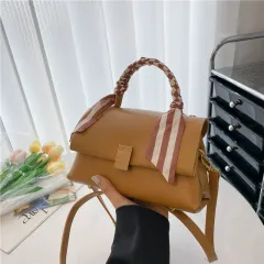 Simple Elegant Commuter Shoulder Handbag - Brown - View 1