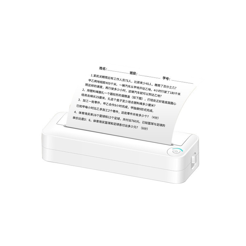 A4 inkless portable printer packaging and full unit overview