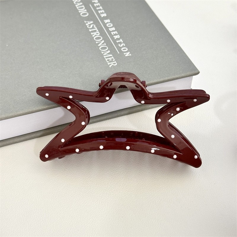 New Year Thickened Ankla Red Textured Stylish Premium Hair Clip