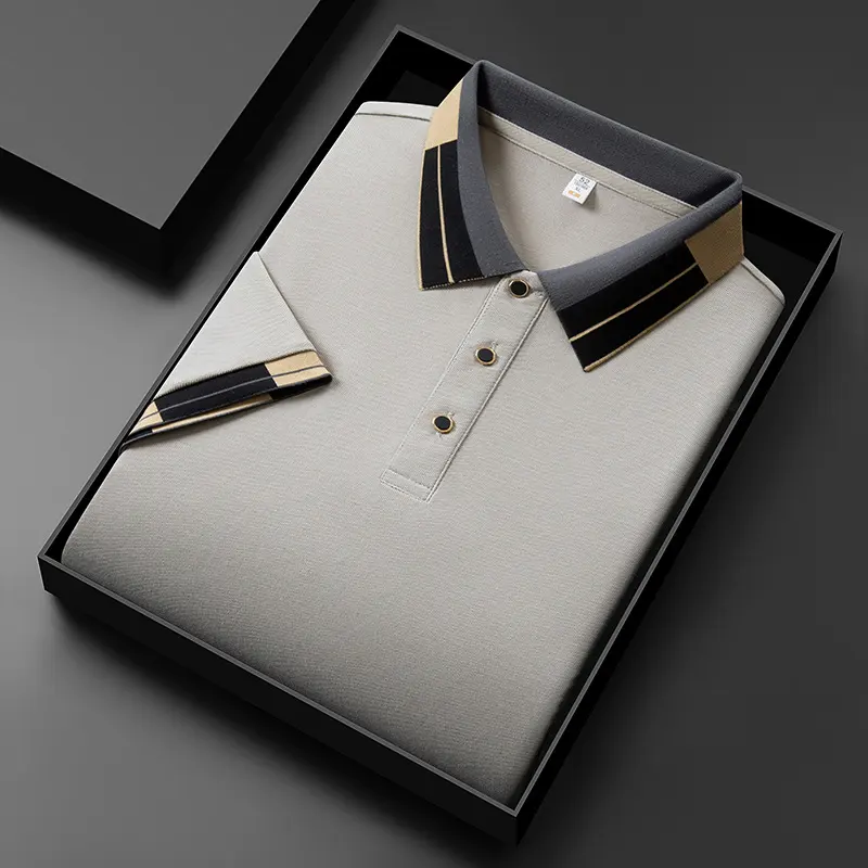 Men's Casual All-matching Summer Lapels Short Sleeve