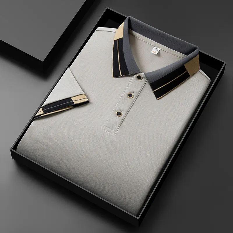 Men's Casual All-matching Summer Lapels Short Sleeve
