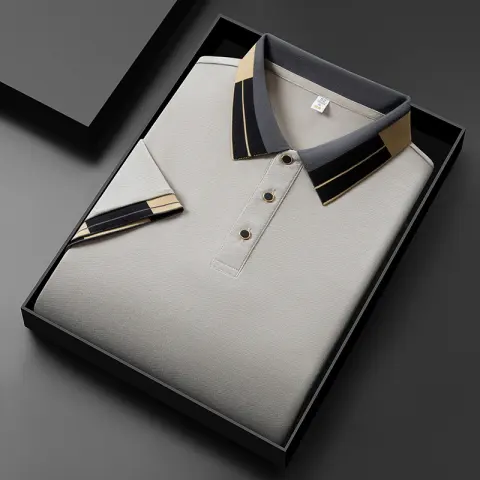 Men's Casual All-matching Summer Lapels Short Sleeve