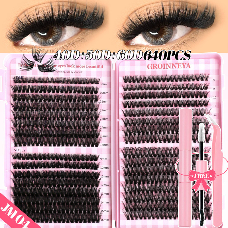European And American Christmas Dense Segmented High Volume False Eyelash Set 9