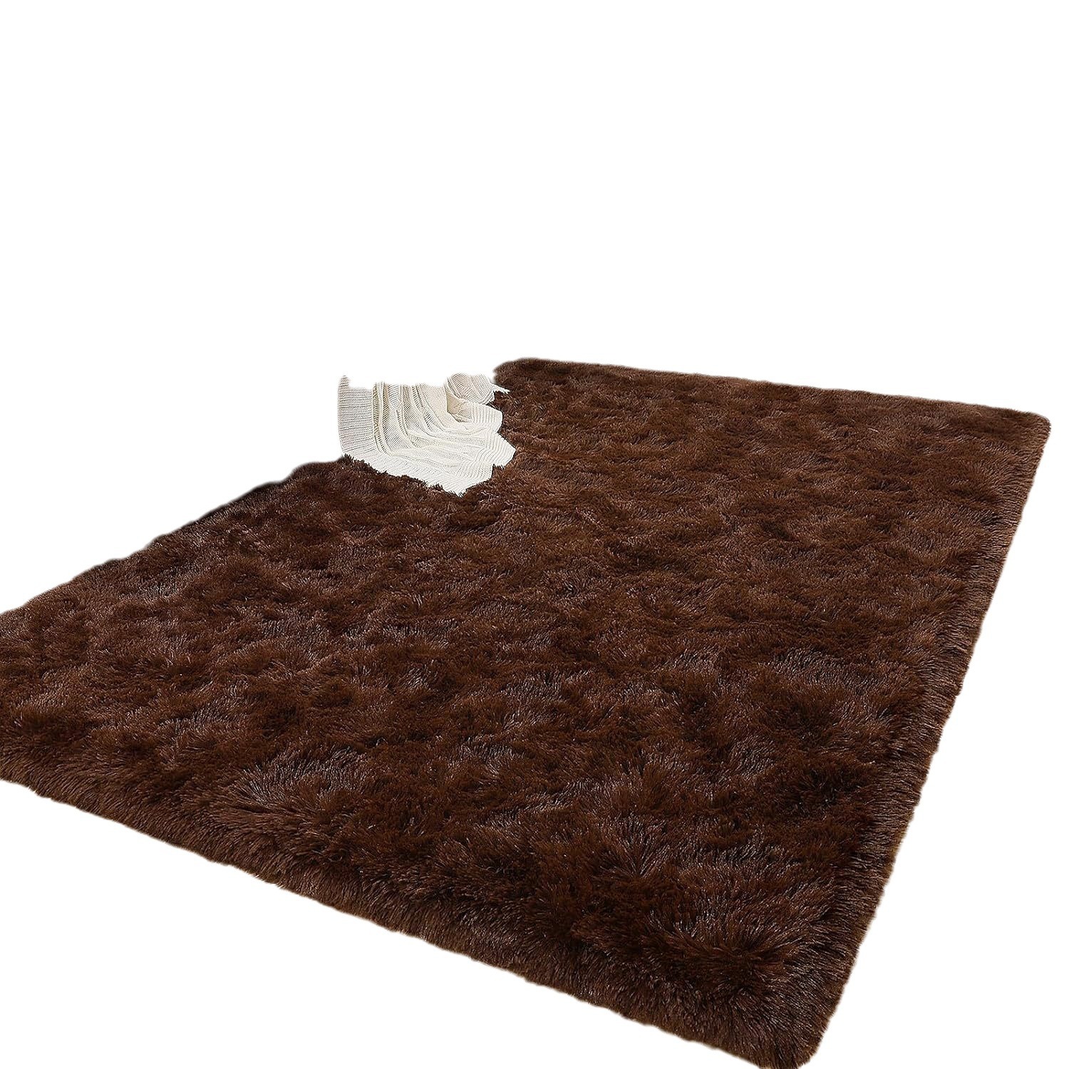 Solid Color Silk Wool Living Room Carpet Home Bedroom Bedside Blanket - Image 8