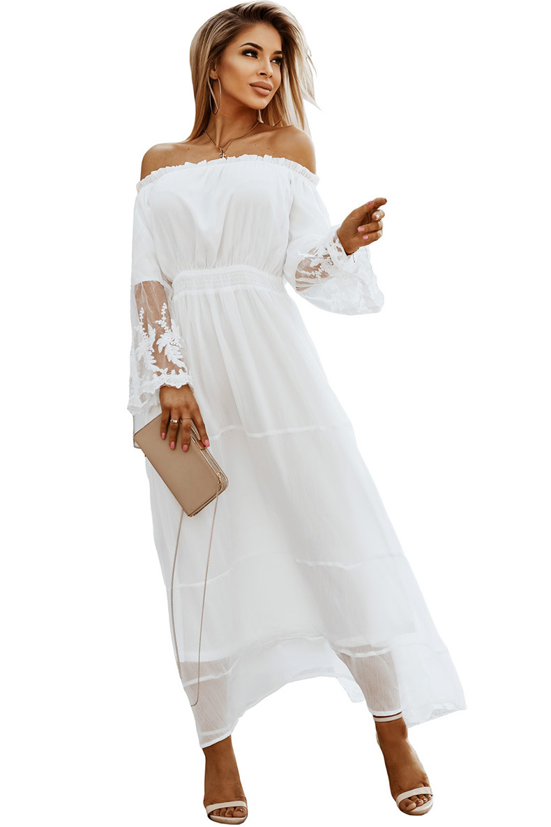 Fashionable All-match Off-shoulder Dress Women