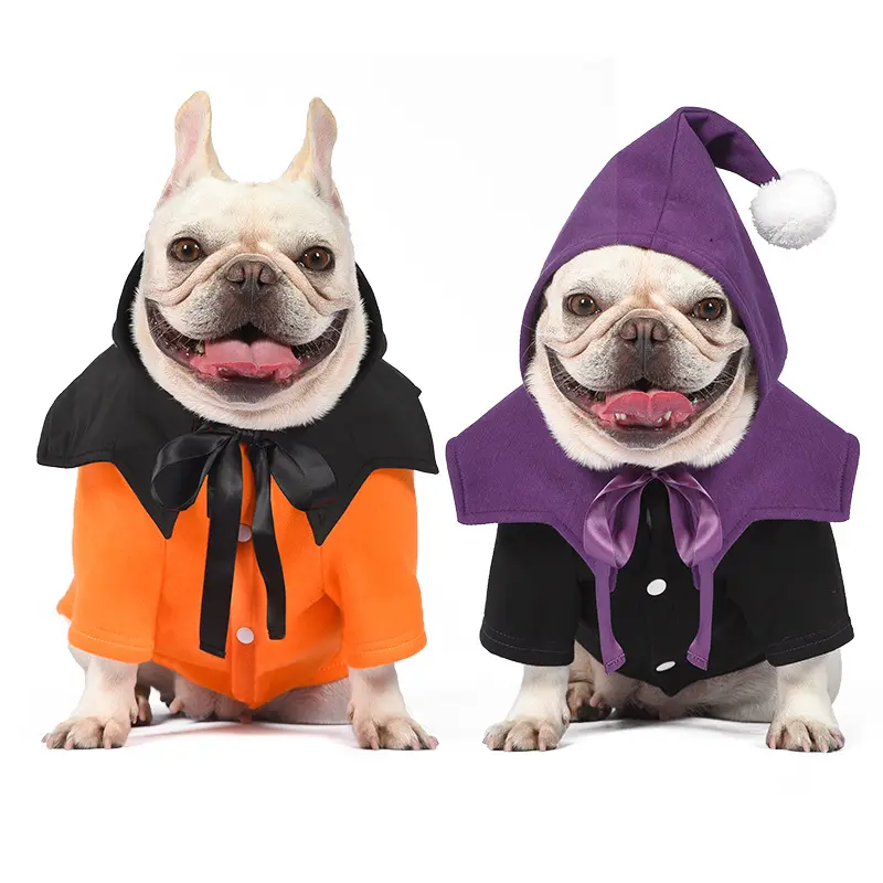 Halloween Pumpkin Funny Two-piece Sweater Shawl Dog