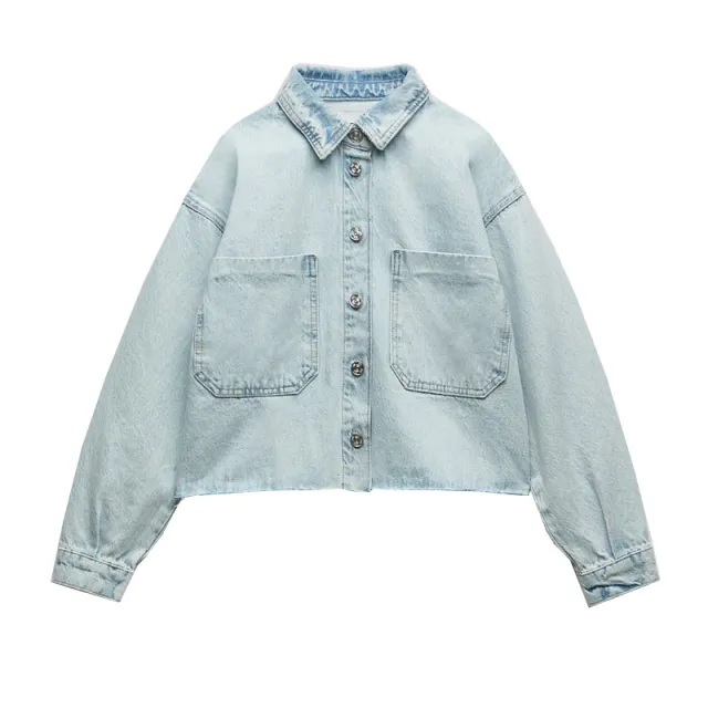 Denim Skirt Short And Jacket Coat Blue - Shop at LoveMi