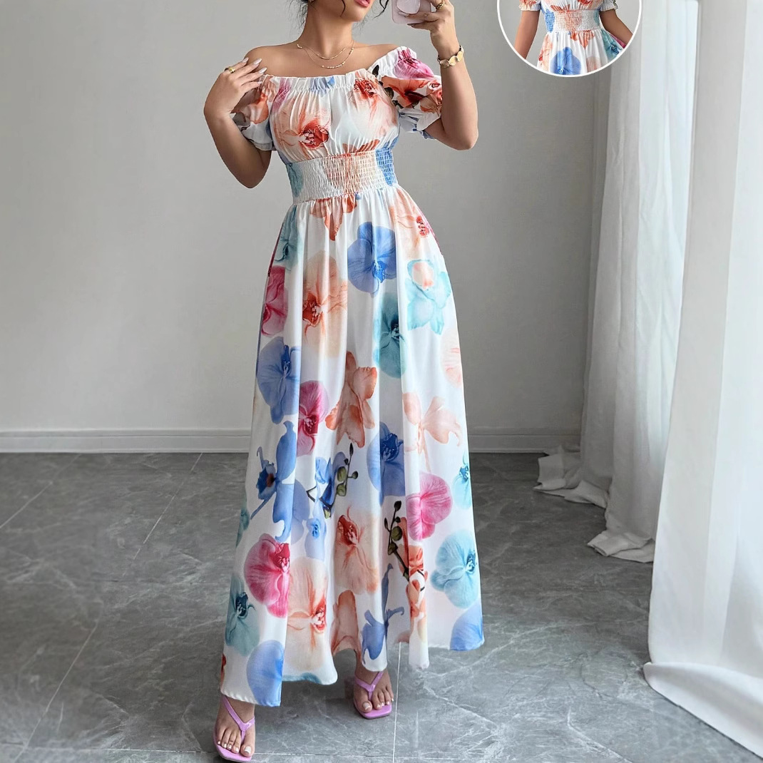 Summer Printed Long Dress Flower Dress S - Shop at LoveMi