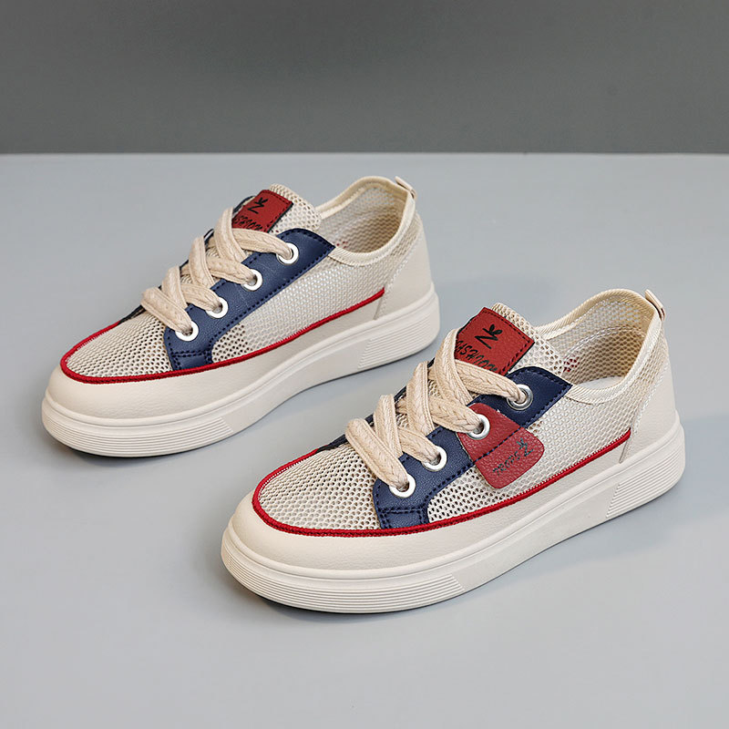 Breathable Mesh Round-toe Patchwork Casual Sneakers