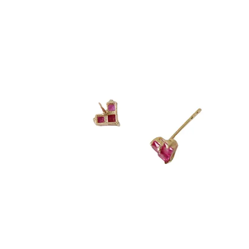 S925 Sterling Silver Small Heart Stud Earrings
