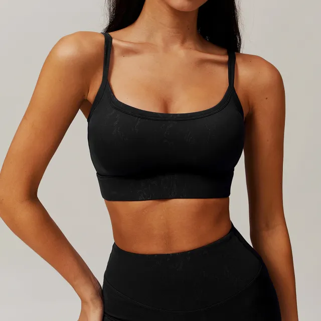 Bronzing Beauty Back Exercise Bra Sports Running Women Advanced Black - Shop at LoveMi