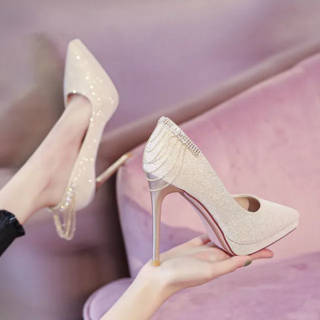 Spring Design Versatile Goddess Temperament Classy High Heels Champagne 39 - Shop at LoveMi