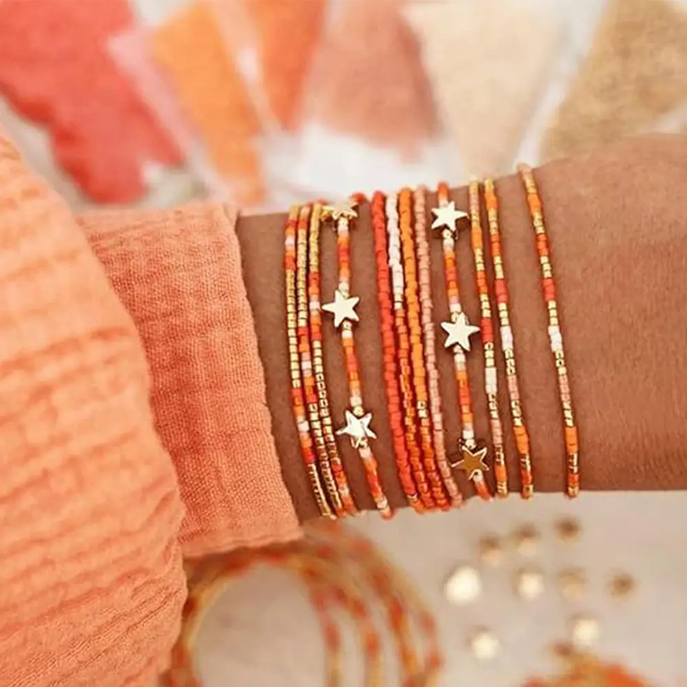 Stackable Elastic Bracelet For Women With Beads