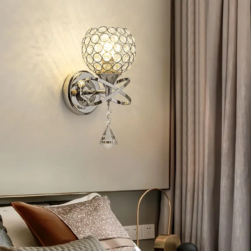 LED Crystal Wall Lamp Modern Minimalist Living