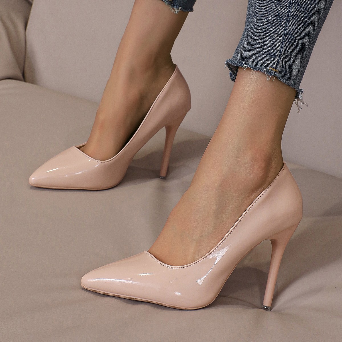 Sexy Closed Toe Stiletto All Match High Heels