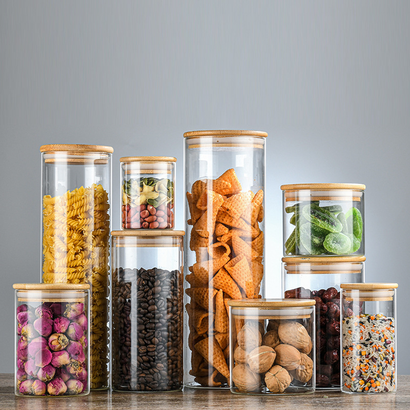 Glass Storage Jar Cereal And Tea Canister