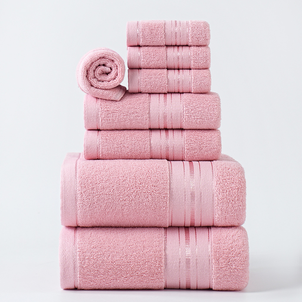 Pure Cotton Bath Towels For Home Use  Absorbent Towel Set For Adults 6