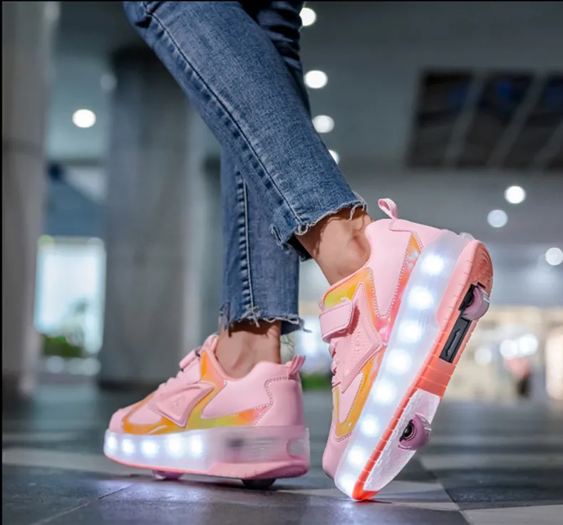 Title 25, LED Ultralight Luminous Charging Heelys Sports