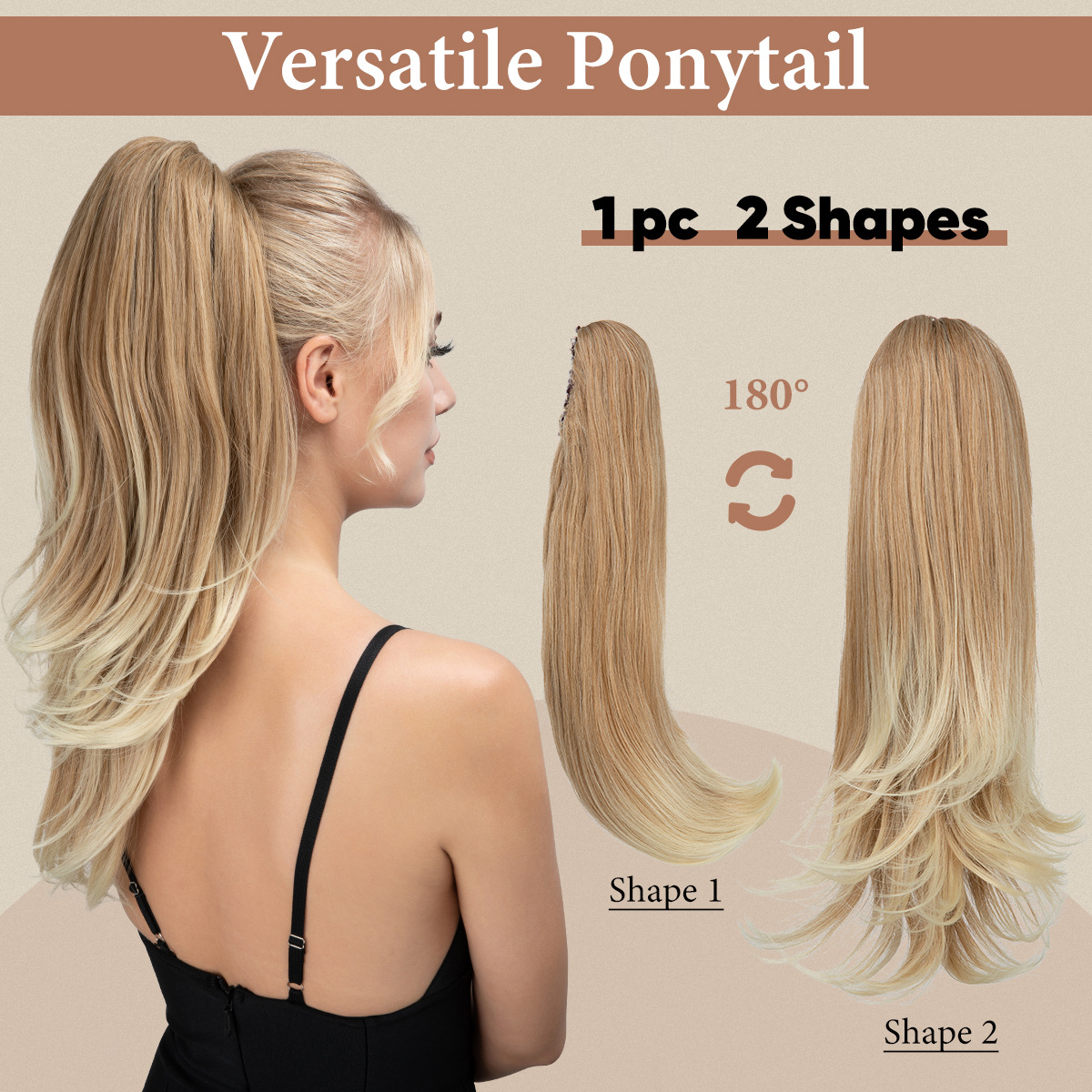 European And American Style Wig Women's Short Hair Ponytail 4