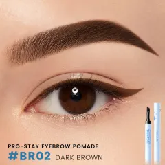 2 In 1 3D Eyebrow Gel Cream Eyeliner Pencil 3 Colors Waterproof Long-lasting Eyebrow Pomade Enhancers Makeup Cosmetics - Br02 - View 1