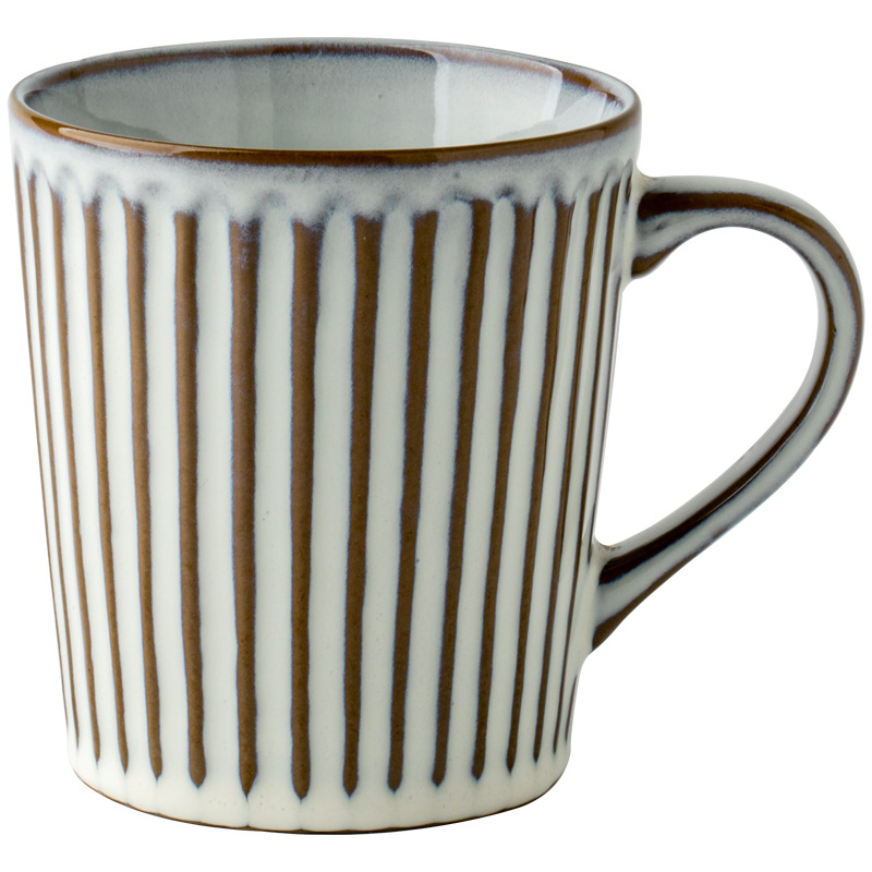 Vintage Embossed Coffee Latte Giessen Ceramic Mug