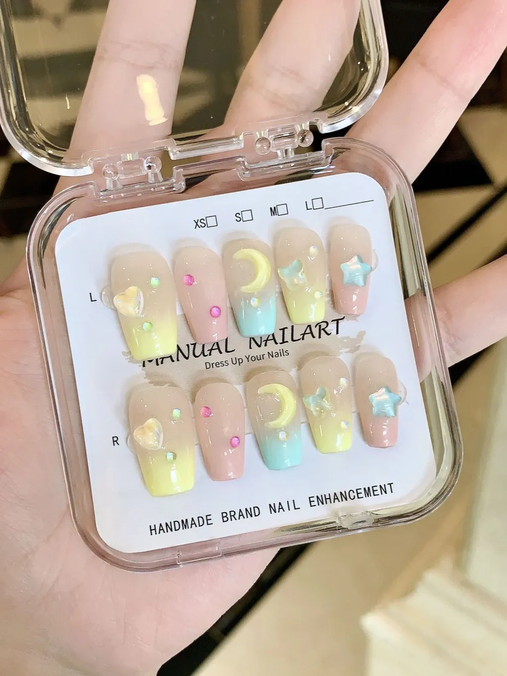 Women's Fashion Handmade Wear Armor Nail Stickers - Roaming Moon Island