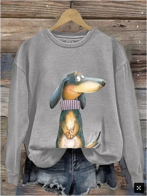 Women's Clothing Fashion Loose 3D Digital Printing Sweater Cz112 - Shop at LoveMi