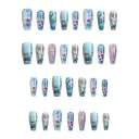 Guofeng Begonia Fake Short T Flower Cold Temperament White 24 Pieces Wear Nail Polish Pieces view 5