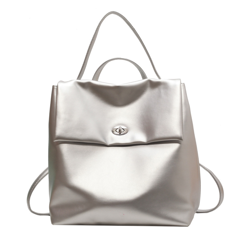 Retro Large Capacity Women's Backpack New All match Commute Backpack Silver - Shop at LoveMi