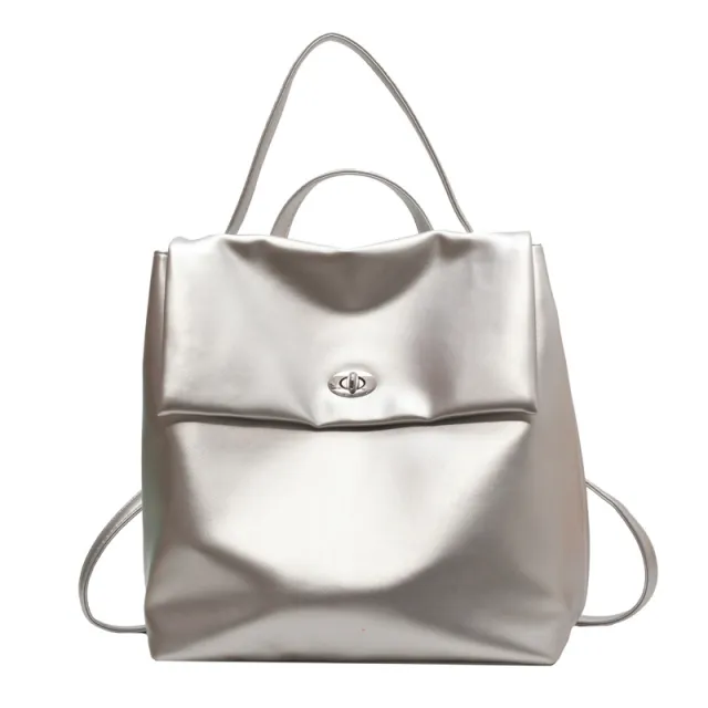 Retro Large Capacity Women's Backpack New All match Commute Backpack Silver - Shop at LoveMi