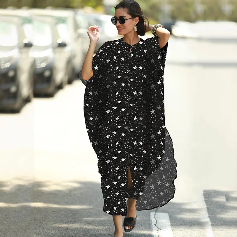 Vacation Robe Sun Protection Clothing Cardigan Beach Jacket Bikini Cover-up Swimsuit Blouse - Zs1638