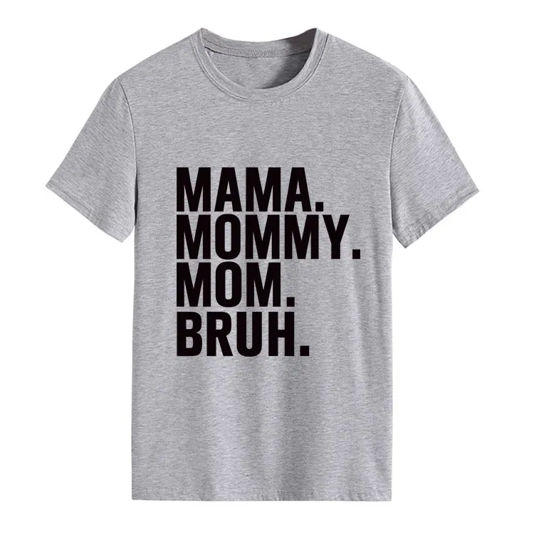 Letter Fashion Round Neck Women's Short Sleeve T-shirt Cross-border Foreign Trade - Light Gray Black Font