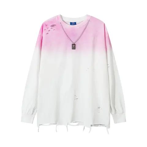 Tie-dye Gradient Long-Sleeve T-Shirt for Men